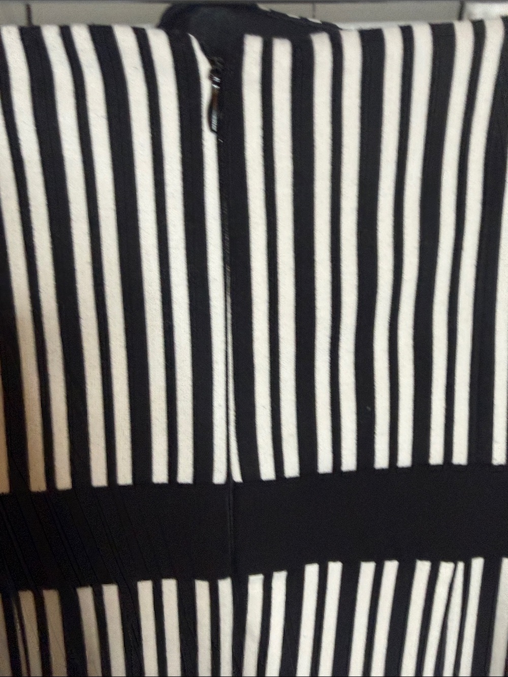 Halston Heritage Black and White Strapless Striped Maxi Dress - Picture 12 of 15